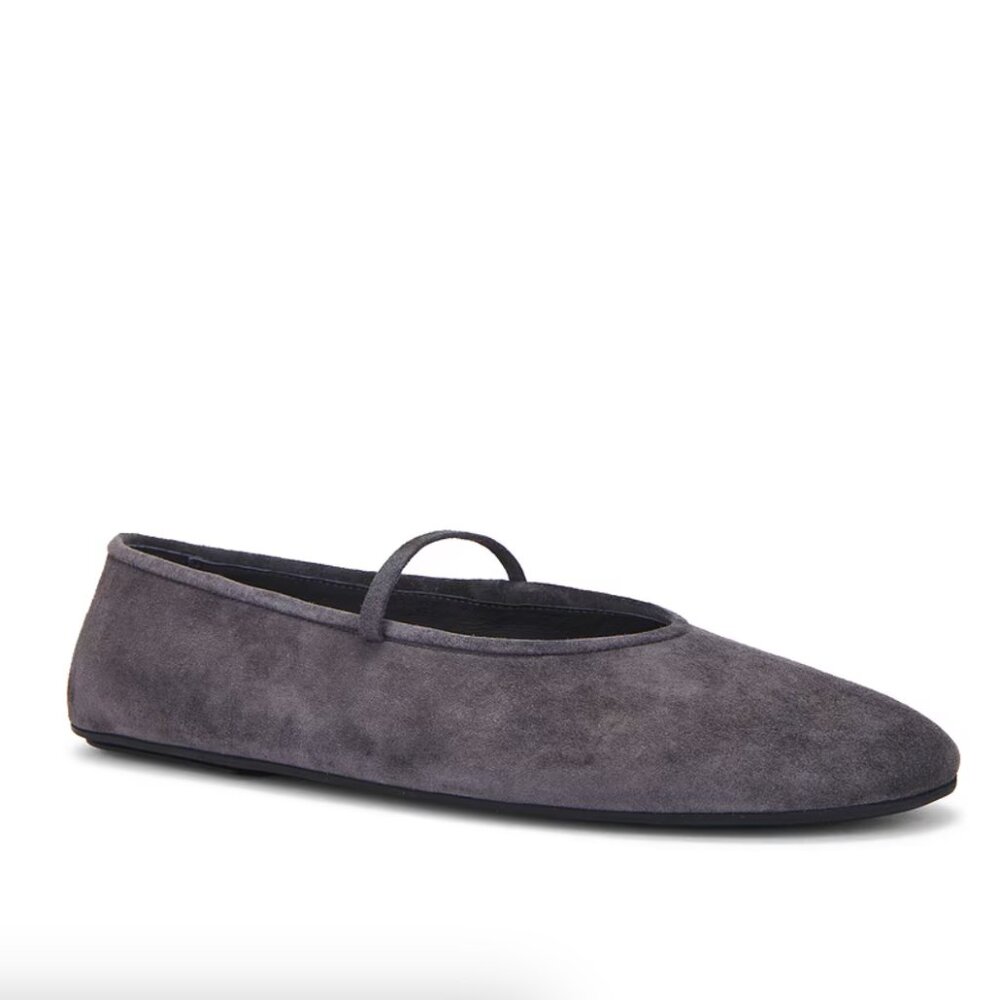 JEFFREY CAMPBELL Dancerina Ballet Flats in Gray Suede Size 7